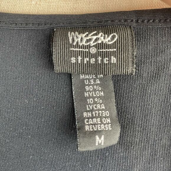 Mossimo Black Stretch Sleeveless Top Side M EUC - Picture 4 of 4